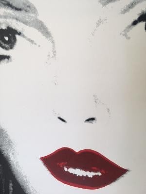ANDY WARHOL (1928-87) ‘Debbie Harry-Red Lips’, White Colourway, Large, 36 x 36 inch, 197 - 11