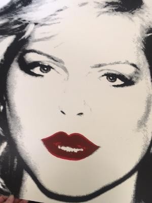 ANDY WARHOL (1928-87) ‘Debbie Harry-Red Lips’, White Colourway, Large, 36 x 36 inch, 197 - 7