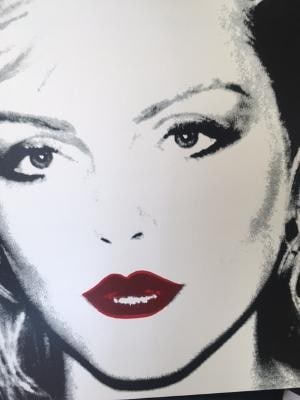 ANDY WARHOL (1928-87) ‘Debbie Harry-Red Lips’, White Colourway, Large, 36 x 36 inch, 197 - 8