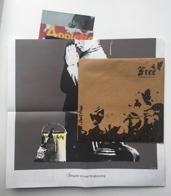 Banksy (b 1974-)'Forgive Us Our Trespassing', Original Double-Sided Poster and Don't Panic Pack 2... - 11