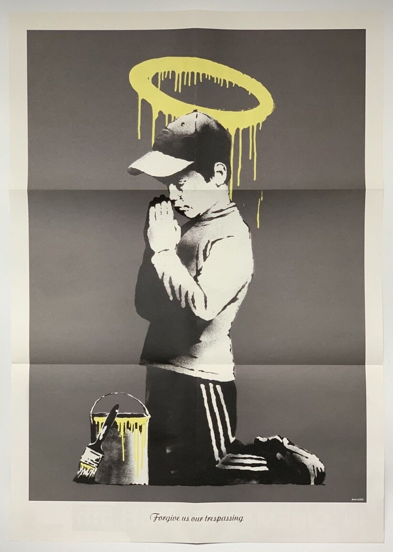 Banksy (b 1974-)'Forgive Us Our Trespassing', Original Double-Sided Poster and Don't Panic Pack 2... (1 of 13)