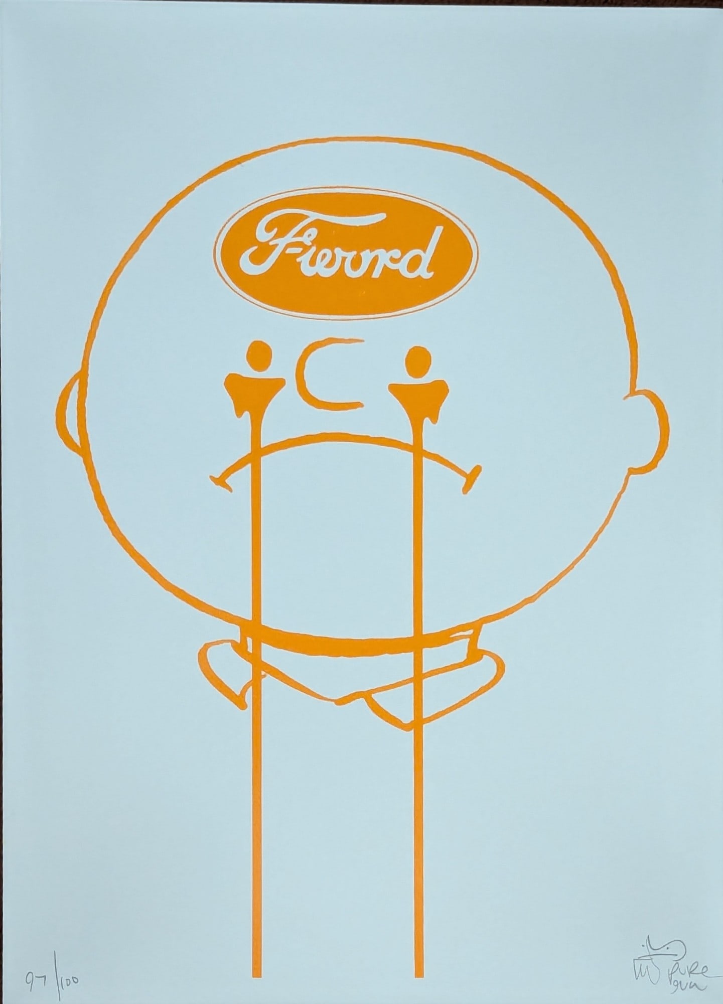 PURE EVIL(English 1968)‘Charlie Brown Fword’ (Juxtaposition of The Ford Car Company) Edi: Title: PURE EVIL(English 1968)‘Charlie Brown Fword’ (Juxtaposition of The Ford Car Company) Editiond Signed Description: PURE EVIL (English 1968) Rare ‘Charlie Brown Fword&#