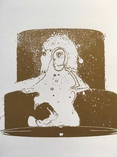 Nick Walker (B 1969-) Gold Nozzle 2007, Screenprint In Gold With Early Apish Angel Blind Stamp - 5