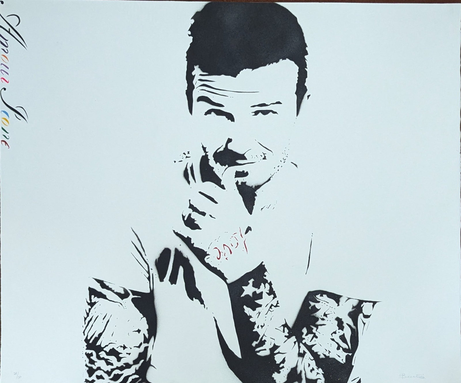 BAMBI (b.1982) Amour Icone (David Beckham) Screenprint, Hand Finished, Titled, Signed, COA, Editi...: Title: BAMBI (b.1982) Amour Icone (David Beckham) Screenprint, Hand Finished, Titled, Signed, COA, Editione Description: BAMBI (b.1982) Amour Icone (David Beckham) Screenprint, Hand fini