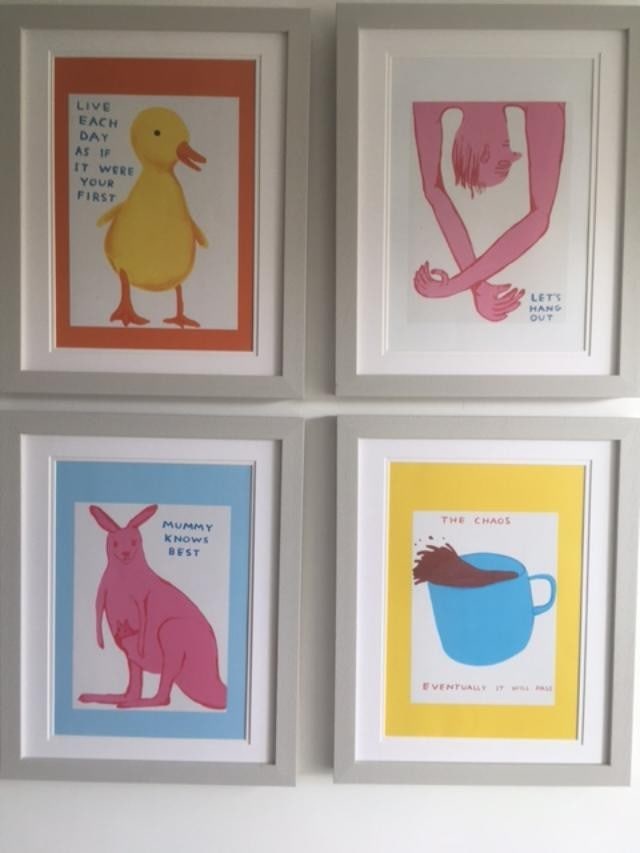 David Shrigley OBE (b 1968) ‘The Chaos & 3 Others’, Shrig Mini Series Offset Lithograph,: Title: David Shrigley OBE (b 1968) ‘The Chaos & 3 Others’, Shrig Mini Series Offset Lithograph, Framed, Edi Description: David Shrigley OBE (b 1968) ‘The Chaos & 3