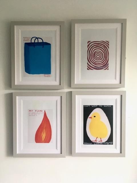 David Shrigley OBE (b 1968) ‘My Flame Will Not Be & 3 Others’, Shrig Mini Series Offset : Title: David Shrigley OBE (b 1968) ‘My Flame Will Not Be & 3 Others’, Shrig Mini Series Offset Lithograph, Description: David Shrigley OBE (b 1968) ‘My Flame Will Not Be & 3