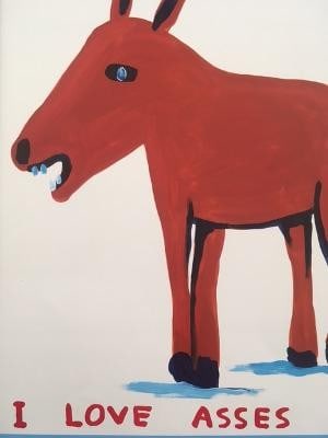 David Shrigley OBE (b 1968) ‘Safari’, Four Humorous Wall Hangings, Animal Thoughts, 2020 - 4