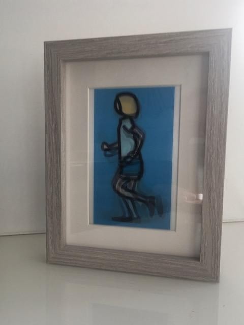 Julian Opie (1958-) Pair of 3D Lenticular Moving Image, In Colours ‘Paul Running’ & R - 3