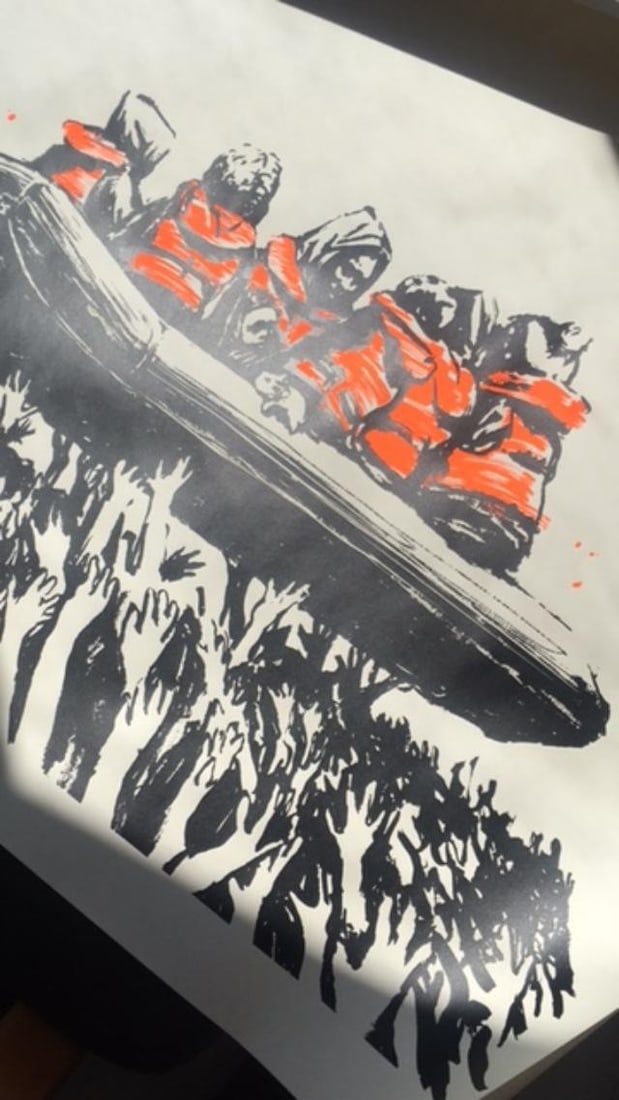 Banksy (b1974) Glastonbury Sold Out 'No 9 Screen Print – Migrant Boat’ With Provenance 2 - 13