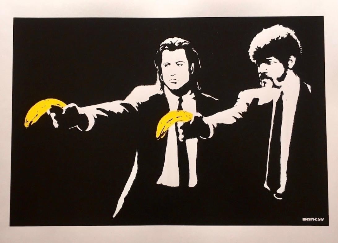 Banksy (b1974) ‘Pulp Fiction’ Screenprint, Editioned /500, Original West Country Prince, (1 of 7)