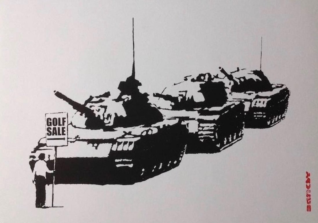 Banksy (b1974) ‘Golf Sale’ Screenprint, Editioned /500,Original West Country Prince, 201: Title: Banksy (b1974) ‘Golf Sale’ Screenprint, Editioned /500,Original West Country Prince, 2018 Description: Banksy (b1974) ‘Golf Sale’ Screenprint, Editioned /500,Original