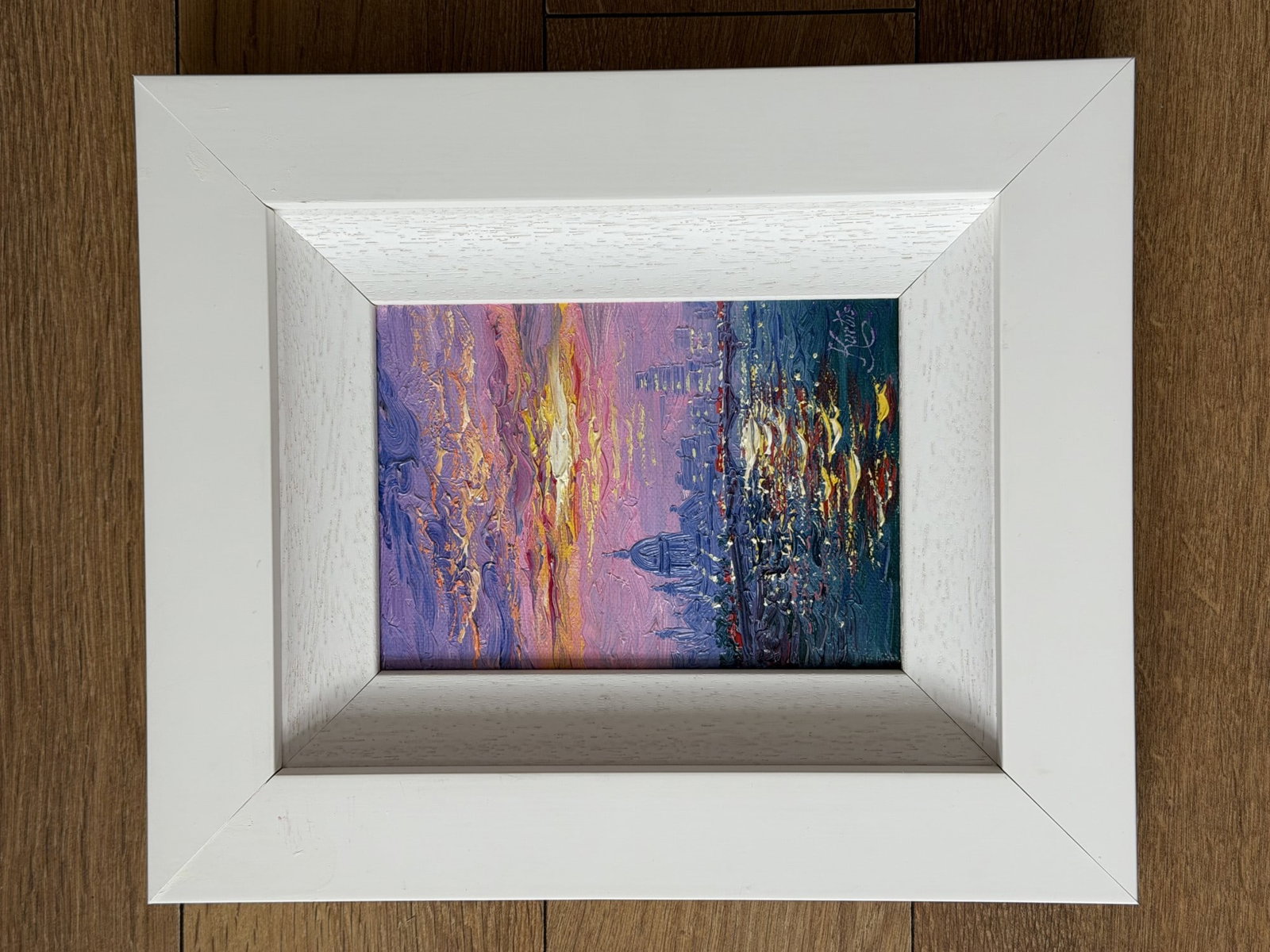 'Sunshine Sparkle The Thames' Original Oil Painting On Canvas By Andrew Grant Curtis (1 of 8)