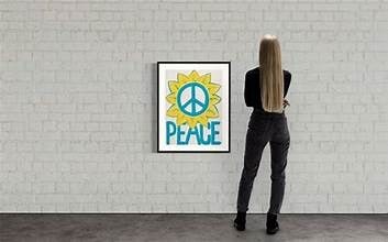 Paul Insect (B 1971) ‘Peace’ For Ukraine, Screeprint, Editioned, Signed, 2022 - 9