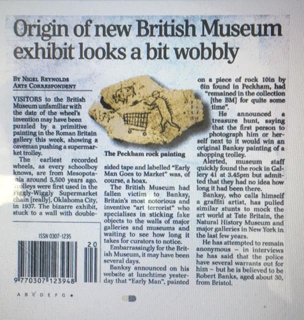 Banksy (b 1974) Peckham Rock ‘Shopping Trolly's' Cork Postcard, British Museum With Provenace, - 15