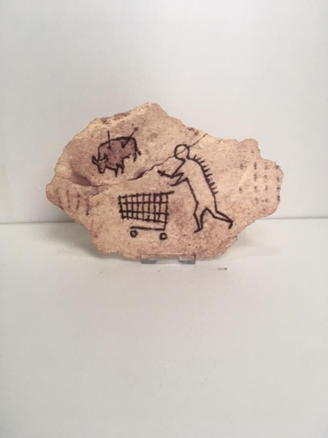Banksy (b 1974) Peckham Rock ‘Shopping Trolly's' Cork Postcard, British Museum With Provenace,: Title: Banksy (b 1974) Peckham Rock ‘Shopping Trolly's' Cork Postcard, British Museum With Provenace, 2018 Description: BANKSY (b 1974) Peckham Rock ‘Shopping Trolly's' Cork Postcard,