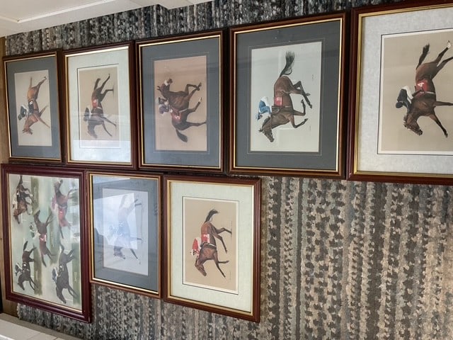 Group of Eight Small-Format (Approx. A4) Framed Colour Prints of Racehorses With Jockeys In Actio... (1 of 4)