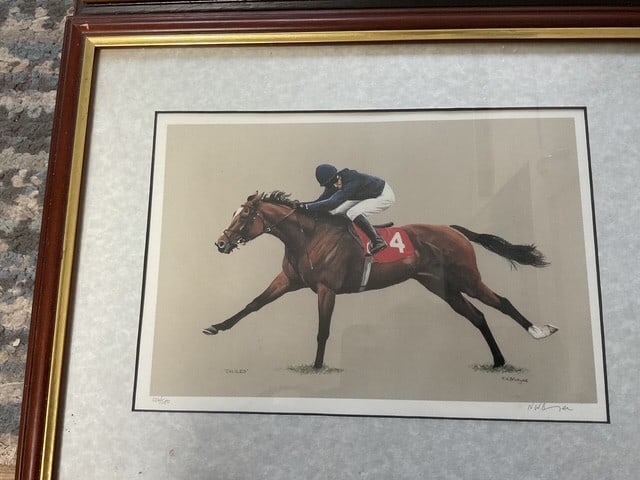 Group of Eight Small-Format (Approx. A4) Framed Colour Prints of Racehorses With Jockeys In Actio... - 2