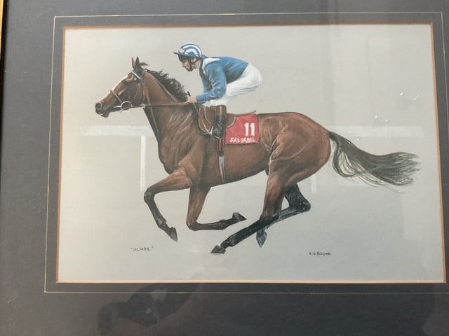 Group of Eight Small-Format (Approx. A4) Framed Colour Prints of Racehorses With Jockeys In Actio... - 3
