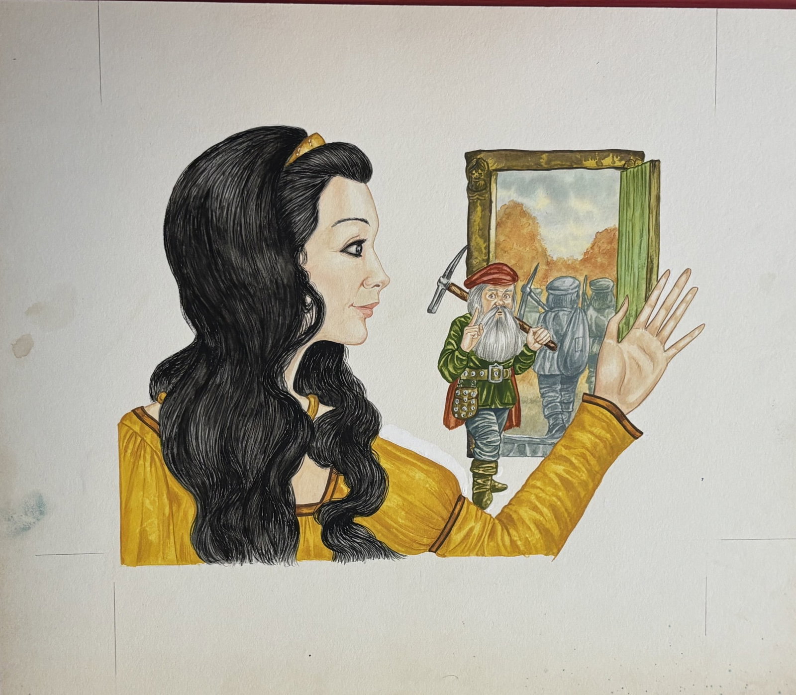 Snow White Original Vintage 1970's Book Artwork & COA & Copy of Page Free Post In UK: Title: Snow White Original Vintage 1970's Book Artwork & COA & Copy of Page Free Post In UK Description: This is the original, hand painted artwork for this vintage classic printed in the