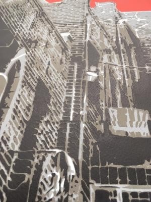 Logan Hicks (b.1971 ) Sunset Apartment Complex, Screen Print, Early Limited Ed, Black Rat Press 2... - 10
