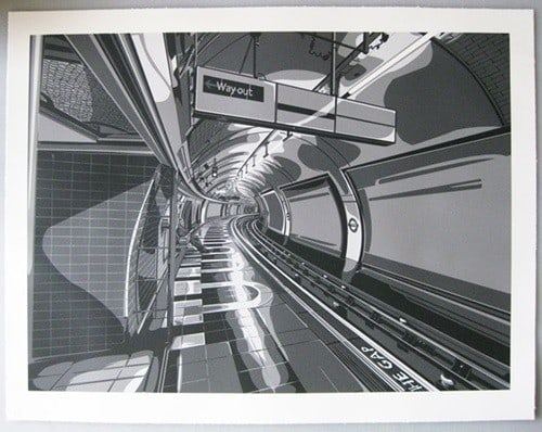 Logan Hicks (b.1971 ) Sunset Apartment Complex, Screen Print, Early Limited Ed, Black Rat Press 2... - 16