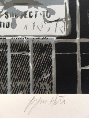 Logan Hicks (b.1971 ) Sunset Apartment Complex, Screen Print, Early Limited Ed, Black Rat Press 2... - 3