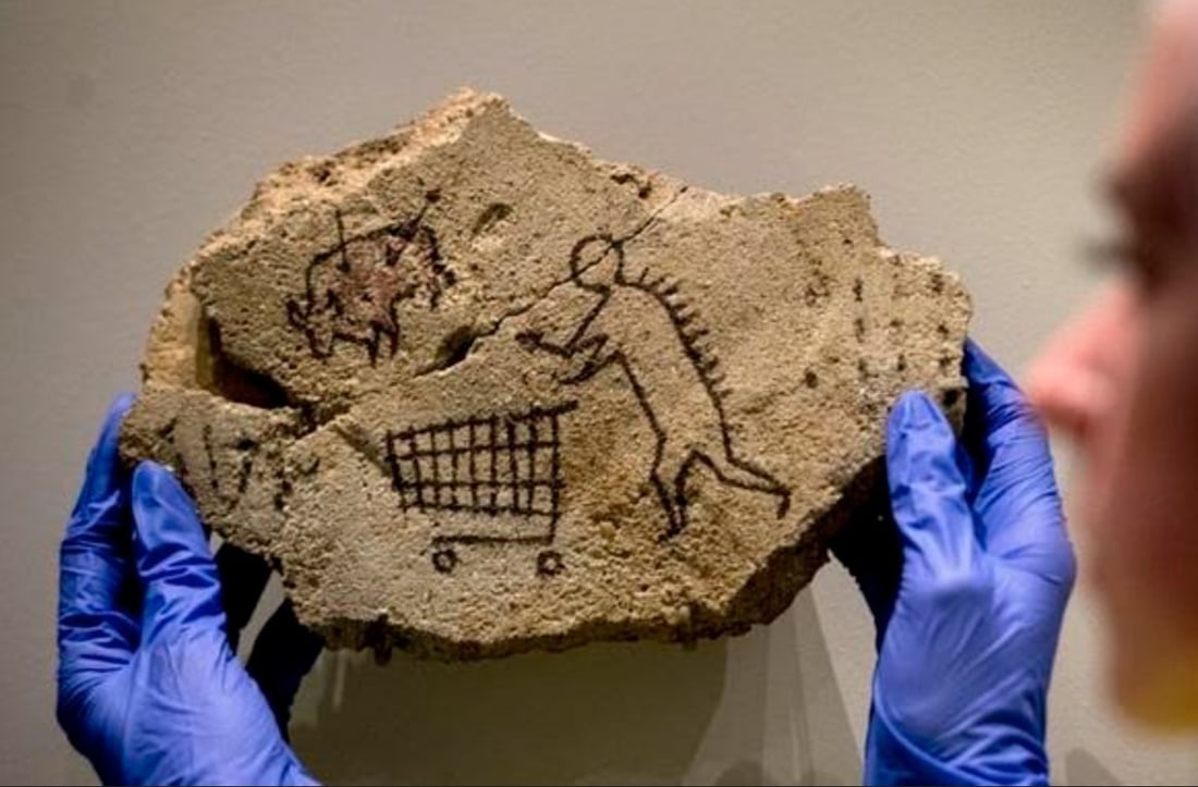 Banksy - Peckham Trollies Wooden Postcard - Limited Edition For British Museum - 2