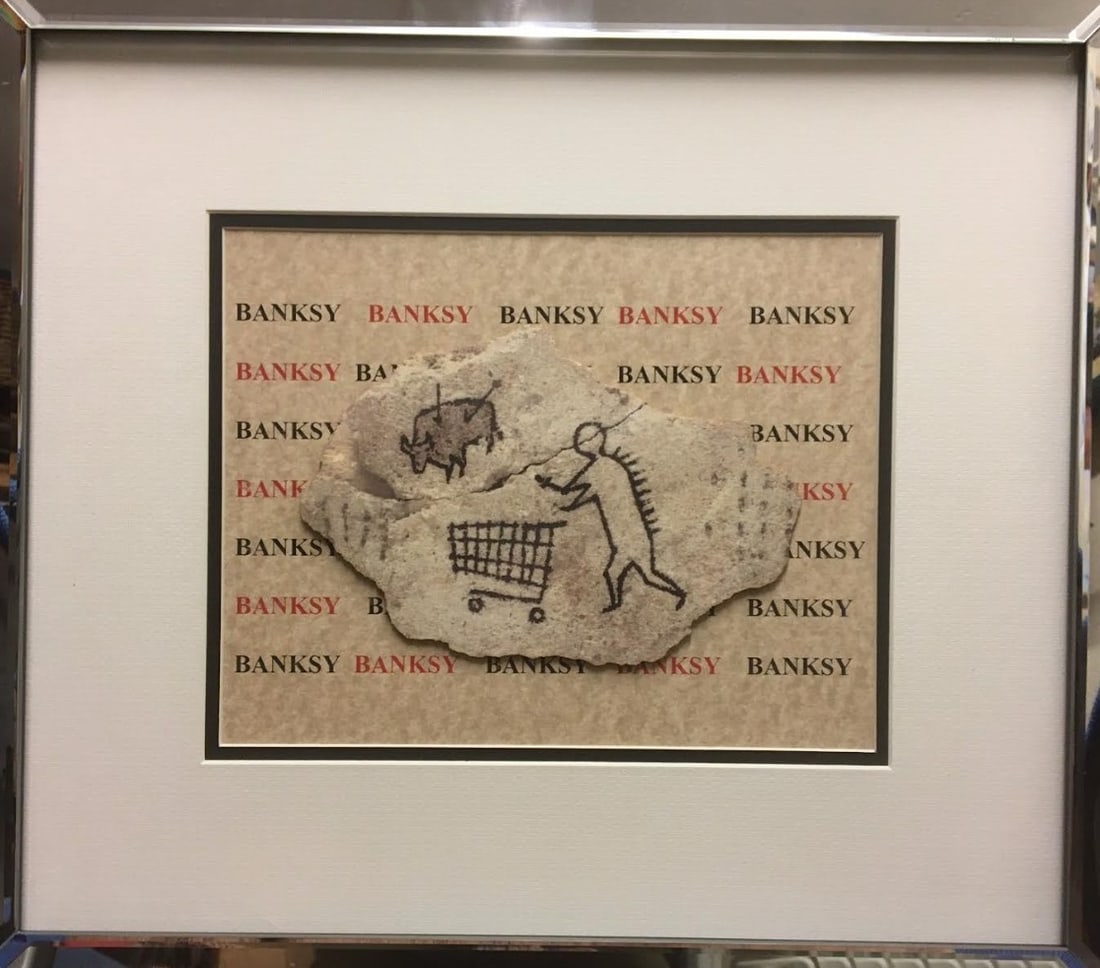 Banksy - Peckham Trollies Wooden Postcard - Limited Edition For British Museum - 3