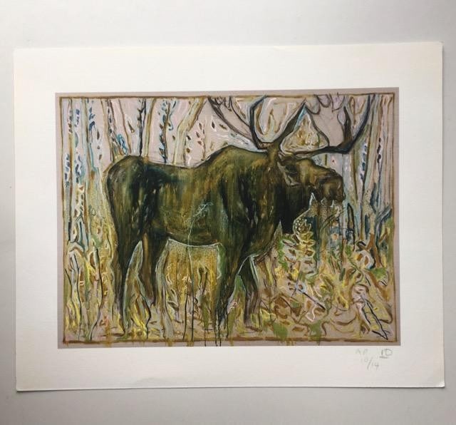 Billy Childish(b1959) 'The Moose' Signed, Editioned, Pigment Print, Artist Proof, 2012 (1 of 6)