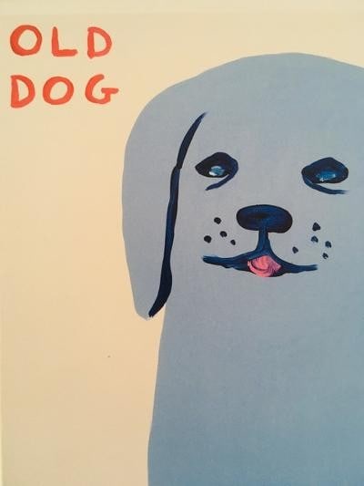 David Shrigley OBE (b 1968) ‘Happy Dogs’, Four Humorous Wall Hangings, Animal Thoughts,  - 2
