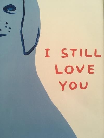 David Shrigley OBE (b 1968) ‘Happy Dogs’, Four Humorous Wall Hangings, Animal Thoughts,  - 4