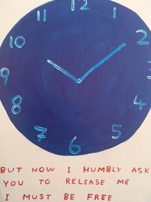 David Shrigley OBE (b 1968) ‘Happy Dogs’, Four Humorous Wall Hangings, Animal Thoughts,  - 5