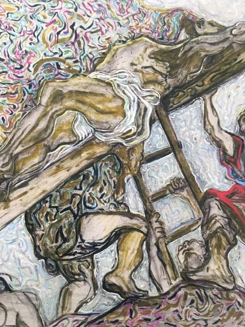 Billy Childish (b1959) 'L'Erection de la Croix' Signed, Editioned, Pigment Print, 2014 - 2