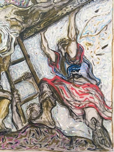 Billy Childish (b1959) 'L'Erection de la Croix' Signed, Editioned, Pigment Print, 2014 - 3