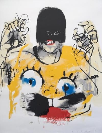 Anthony Lister (b.1980) Lister Self-Portrait, Pictures On Walls (POW) 2012, Like Banksy: Title: Anthony Lister (b.1980) Lister Self-Portrait, Pictures On Walls (POW) 2012, Like Banksy Description: Anthony Lister (b.1980) Lister Self-portrait Pictures On Walls (POW) 2012 like Banksy