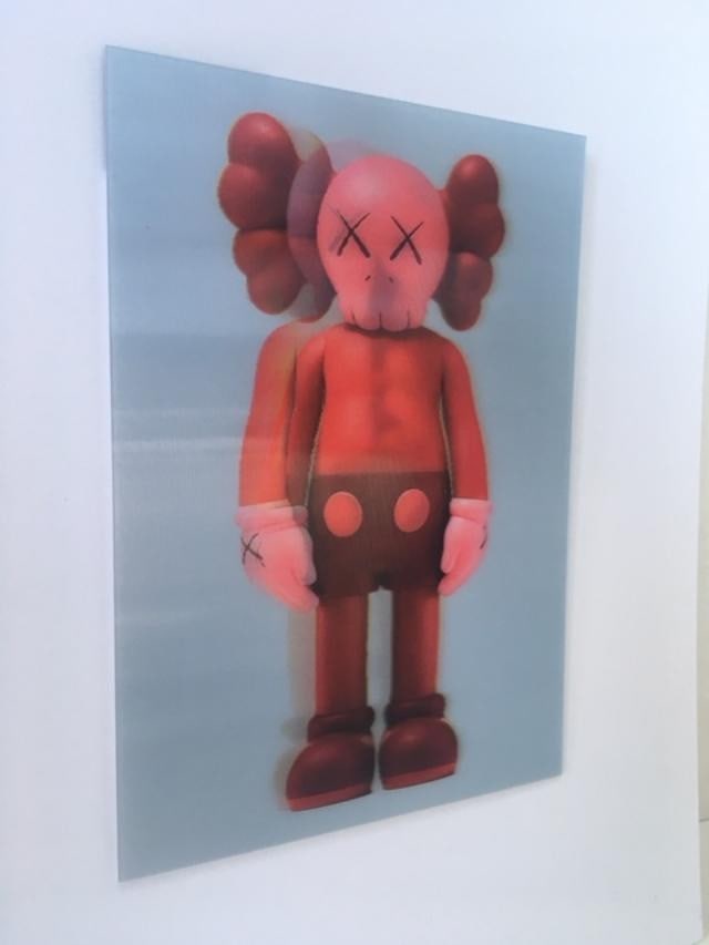 Kaws (b.1974) Import, 3D Lenticular Image Flayed Companion In Blush, Exhibition At NGV, Framed, 2... - 4