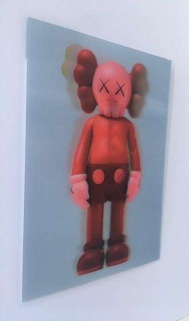 Kaws (b.1974) Import, 3D Lenticular Image Flayed Companion In Blush, Exhibition At NGV, Framed, 2... - 5
