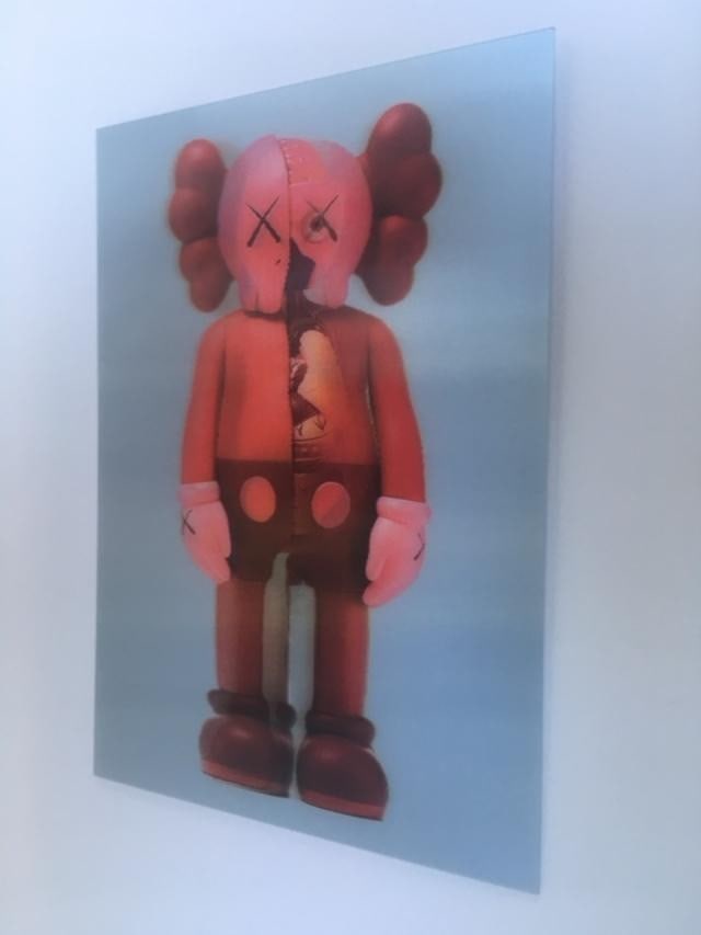 Kaws (b.1974) Import, 3D Lenticular Image Flayed Companion In Blush, Exhibition At NGV, Framed, 2... - 6
