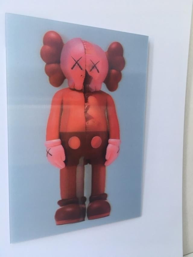 Kaws (b.1974) Import, 3D Lenticular Image Flayed Companion In Blush, Exhibition At NGV, Framed, 2... - 9
