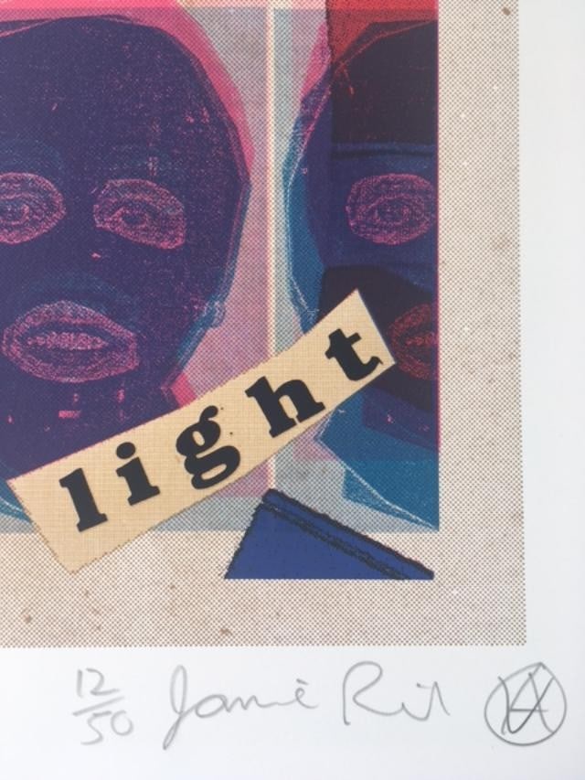 Jamie Reid (1947-2023) 'Vote For Light', Titled, Screenprint, Signed, Editioned, Framed, 1987 - 4