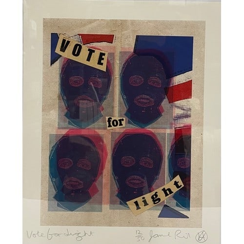 Jamie Reid (1947-2023) 'Vote For Light', Titled, Screenprint, Signed, Editioned, Framed, 1987 - 6