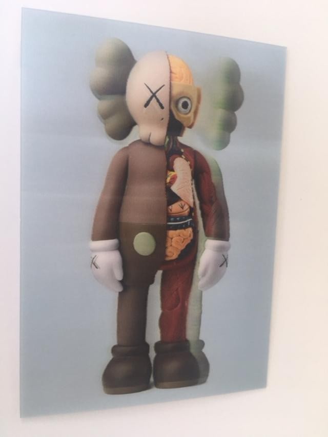 Kaws (b.1974) Import, 3D Lenticular Image Flayed Companion In Brown, Exhibition At NGV, Framed, 2... - 11