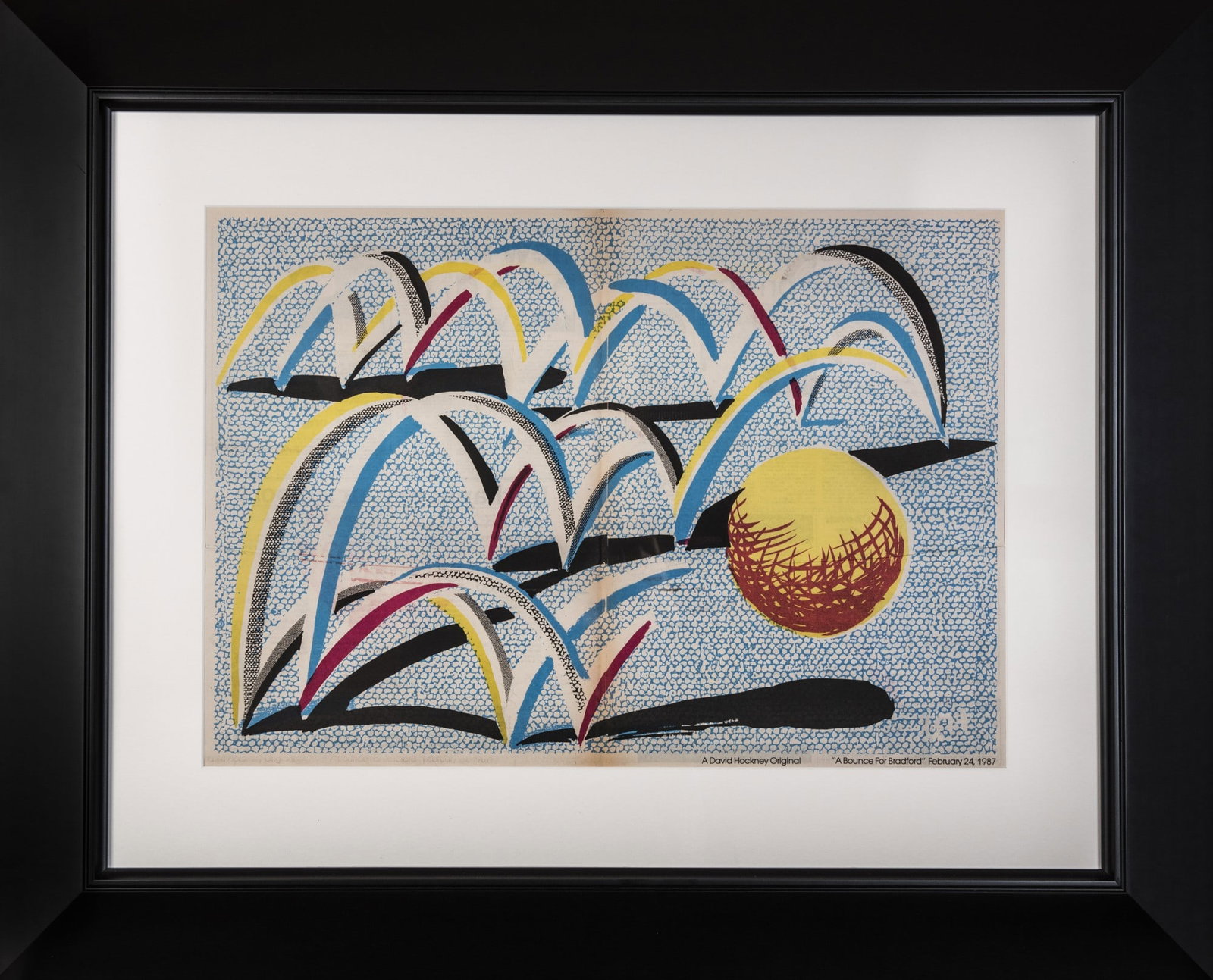 David Hockney RA A Bounce for Bradford Limited Edition print Free Post Worldwide UNFRAMED (1 of 1)