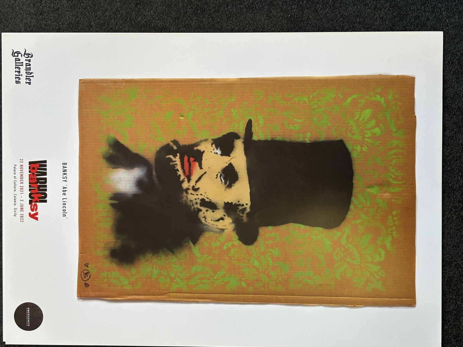 Banksy Abe Lincoln Poster - Limited Edition Unsigned Naturally 50 x 70 cm Free Post In UK: Title: Banksy Abe Lincoln Poster - Limited Edition Unsigned Naturally 50 x 70 cm Free Post In UK Description: his most famous U S A Image , painted on cardboard. Conditi