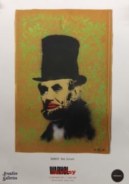 Banyks (n 1974) Abe Lincoln - Offset Lithographic Poster Produced By The Palace of Culture Sicily: Title: Banyks (n 1974) Abe Lincoln - Offset Lithographic Poster Produced By The Palace of Culture Sicily Description: Banksy who has never posed for a photo and risks arrest from Disneyland to