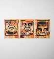 Shepard Fairey (b 1970) Rare Complete 'Andre' Face, Tryptich, Sold Out, Signed, Dated, 2016: Title: Shepard Fairey (b 1970) Rare Complete 'Andre' Face, Tryptich, Sold Out, Signed, Dated, 2016 Description: Shepard Fairey (b 1970) Rare Complete 'Andre' Face, Tryptich, Sold Out, Signed, Dated,