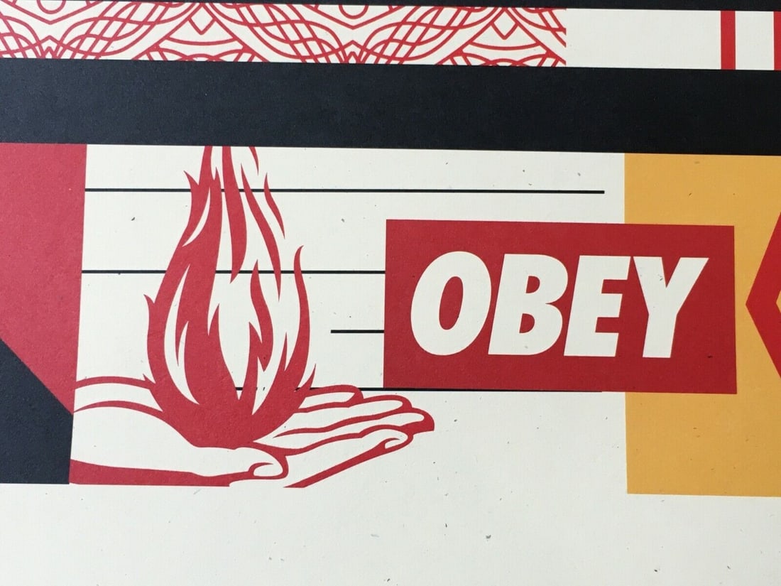 Shepard Fairey (b 1970) Rare Complete 'Andre' Face, Tryptich, Sold Out, Signed, Dated, 2016 - 6
