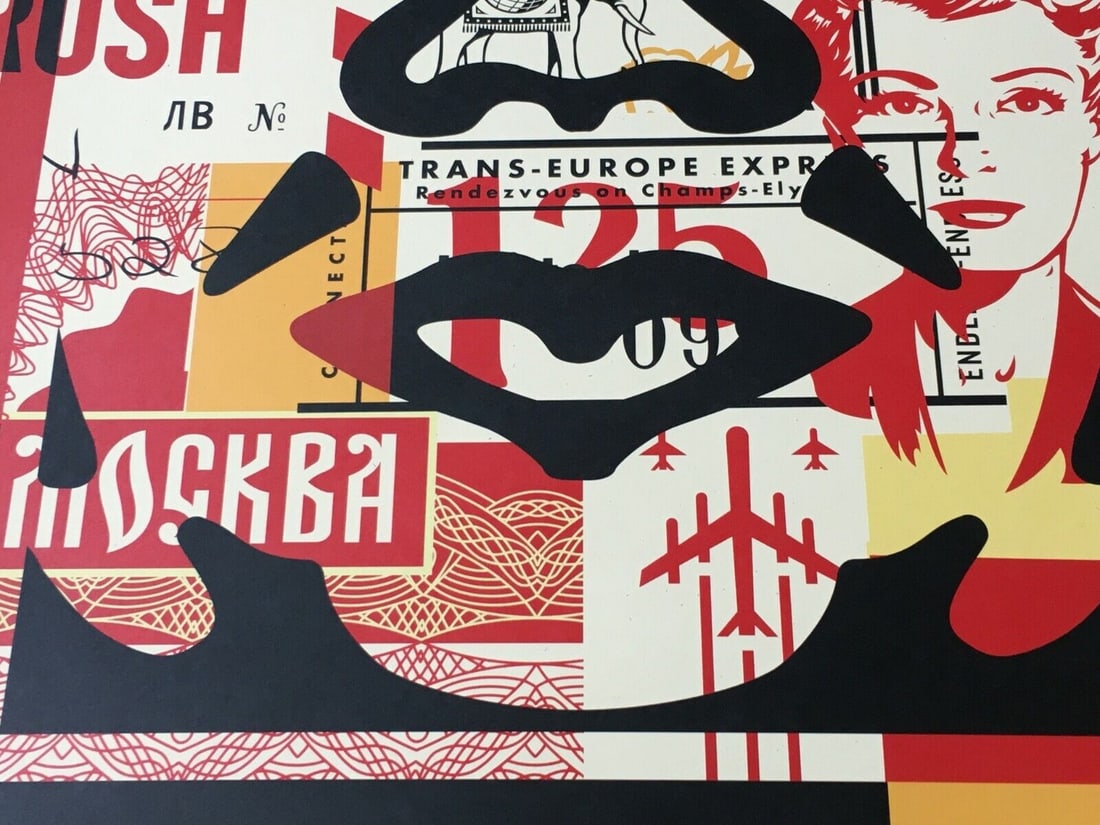 Shepard Fairey (b 1970) Rare Complete 'Andre' Face, Tryptich, Sold Out, Signed, Dated, 2016 - 9