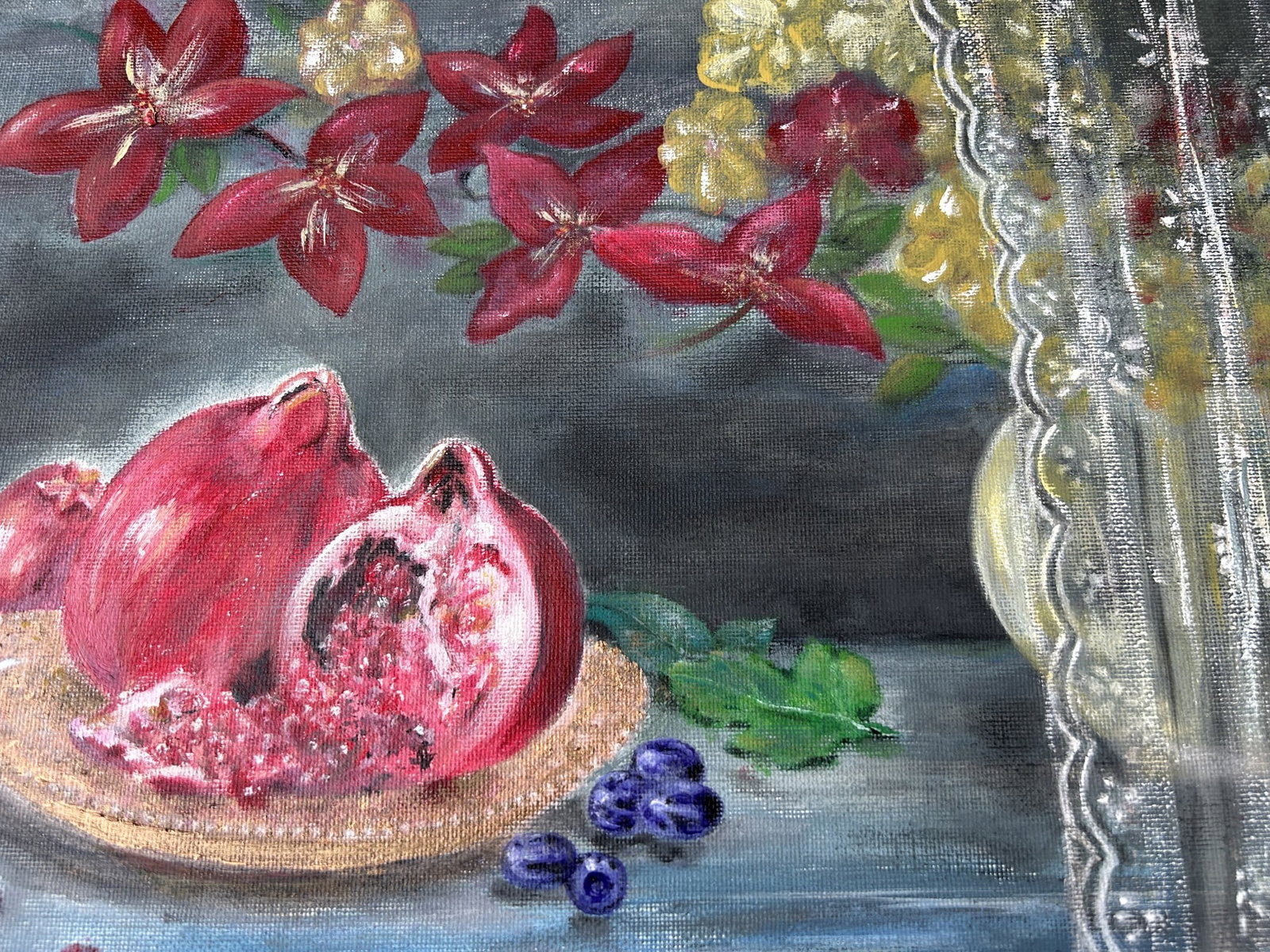 Still Life Painting, Fine Art, Acrylic on Canvas Vaastu Painting, Original Art - 5
