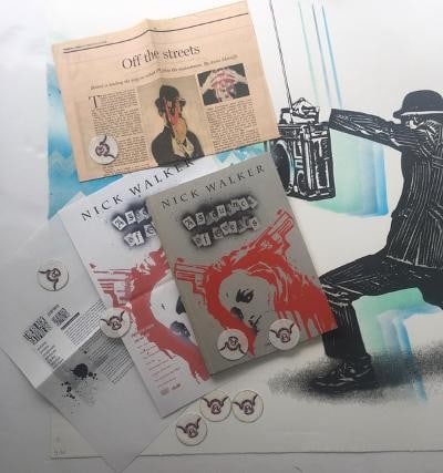 Nick Walker (b.1969) 'Boom Box Vandal' Screenprint In Blue & 1st Edition, A Sequence of Events: Title: Nick Walker (b.1969) 'Boom Box Vandal' Screenprint In Blue & 1st Edition, A Sequence of Events Description: 4 signatures included - An investor/fan, a collective of two iconic Walker